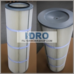 Dust filter cartridge pleating machine/line