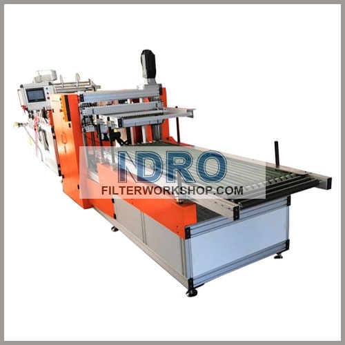 pleated air filter pleating and gluing machine production line