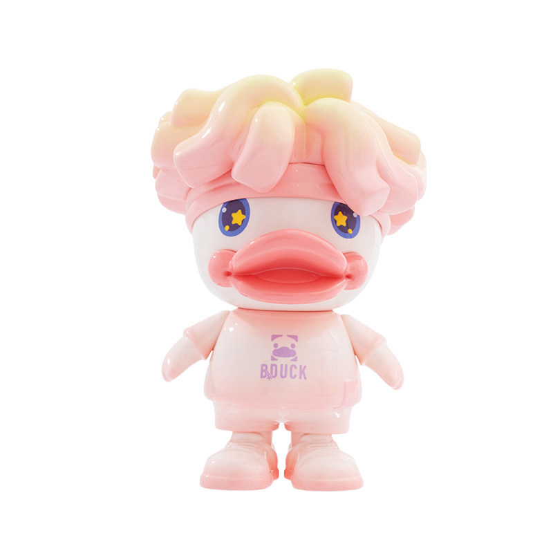 B Duck Little Duck Toy PVC Chrome-Plated Figure Collectible Gift 8cm Desktop Ornament Action Figure