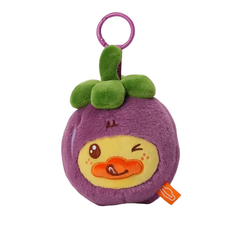 B Duck Fruit Series Plush Pendant Backpack Exquisite Hanging Ornament Decor Cute Holiday Gift