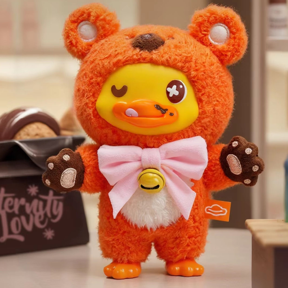 B.Duck Hug Bear Plush Pendant Series Cute Plush Vinyl PVC Plush Blind Box Trendy Toy Plush Doll Pendant Mystery Boxes