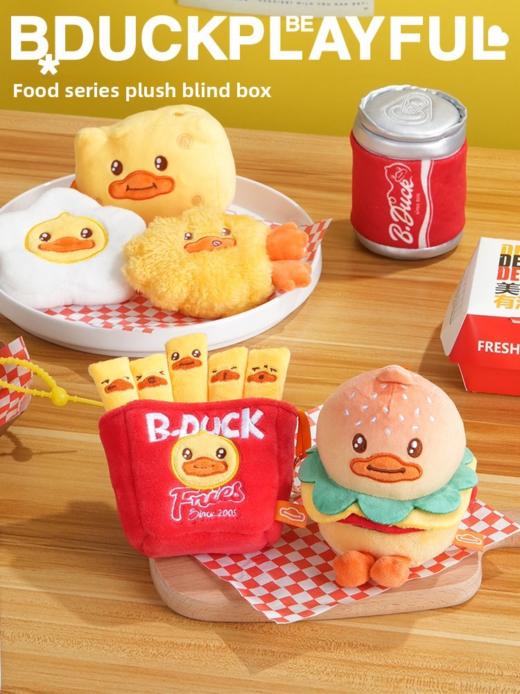 Duck Little Food Series Plush Blind Box Trendy Toy Figurine Pendant Desktop Decoration Creative Gift