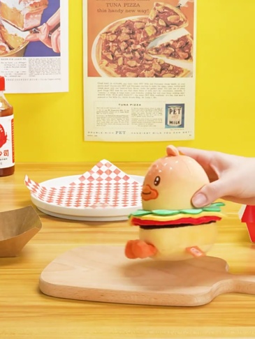 Duck Food Series Plush Blind Box Trendy Toy Figurine Pendant Desktop Decoration Creative Gift