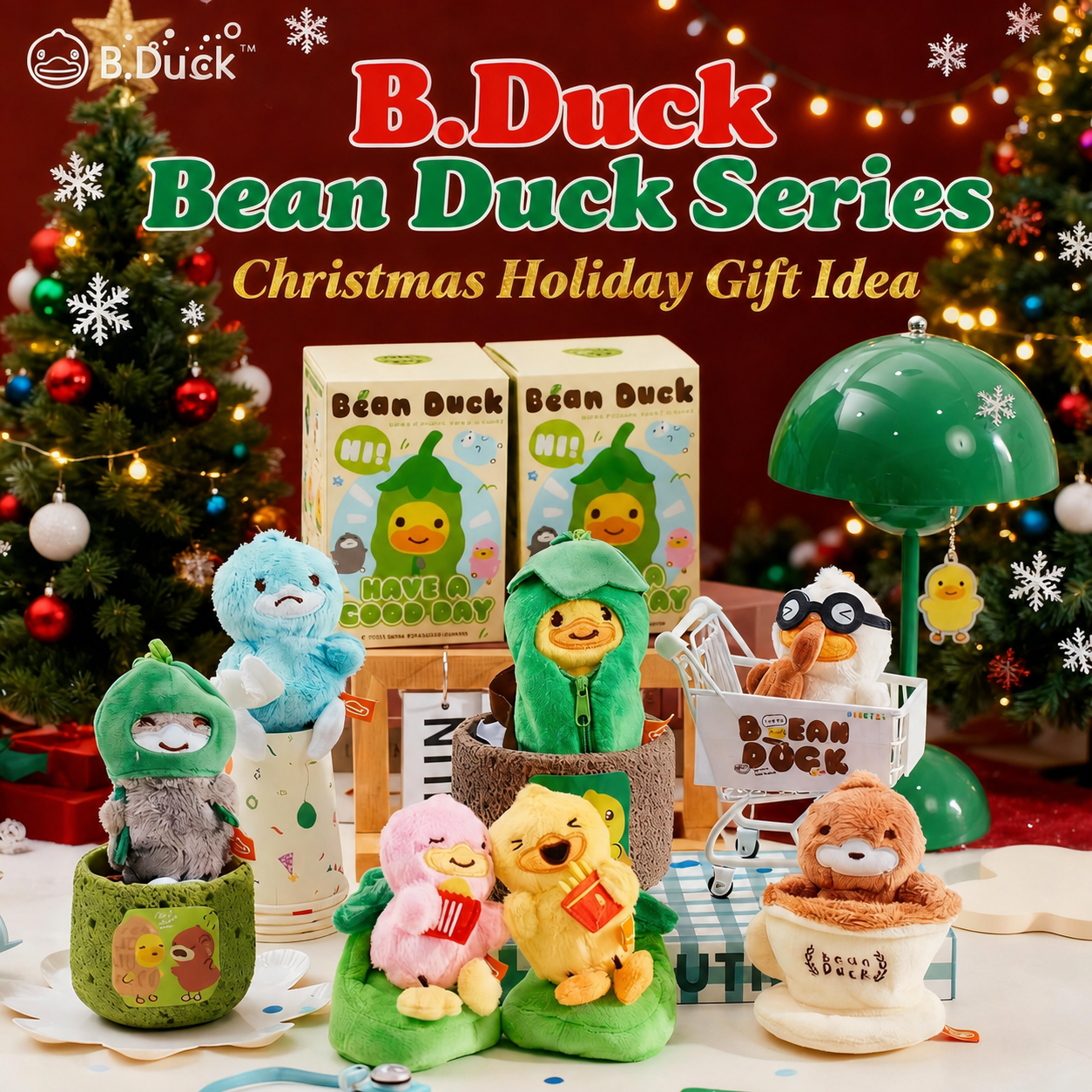 Bean Duck 'Have A Good Day' Plush Keychain Blind Box