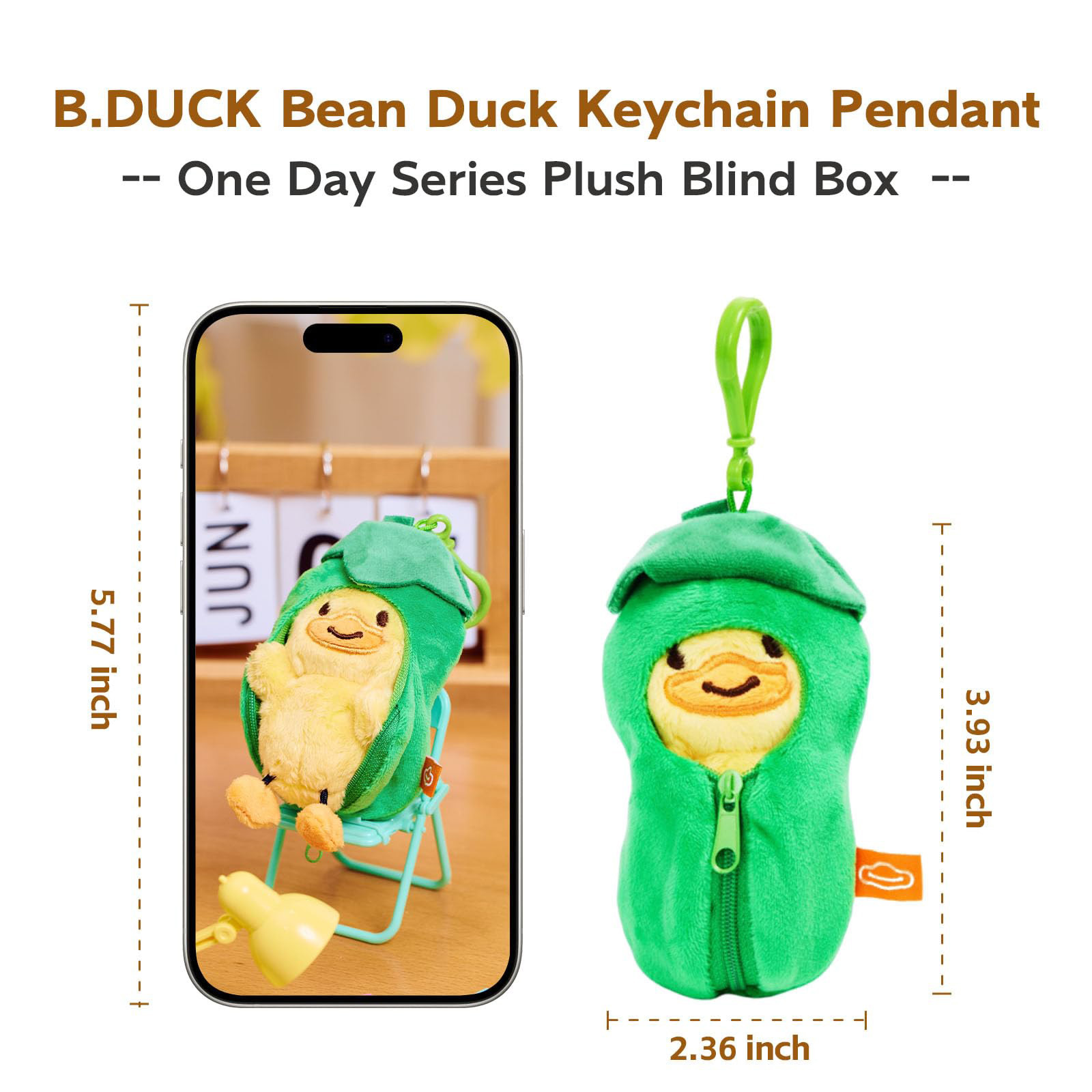 Bean Duck 'Have A Good Day' Plush Keychain Blind Box
