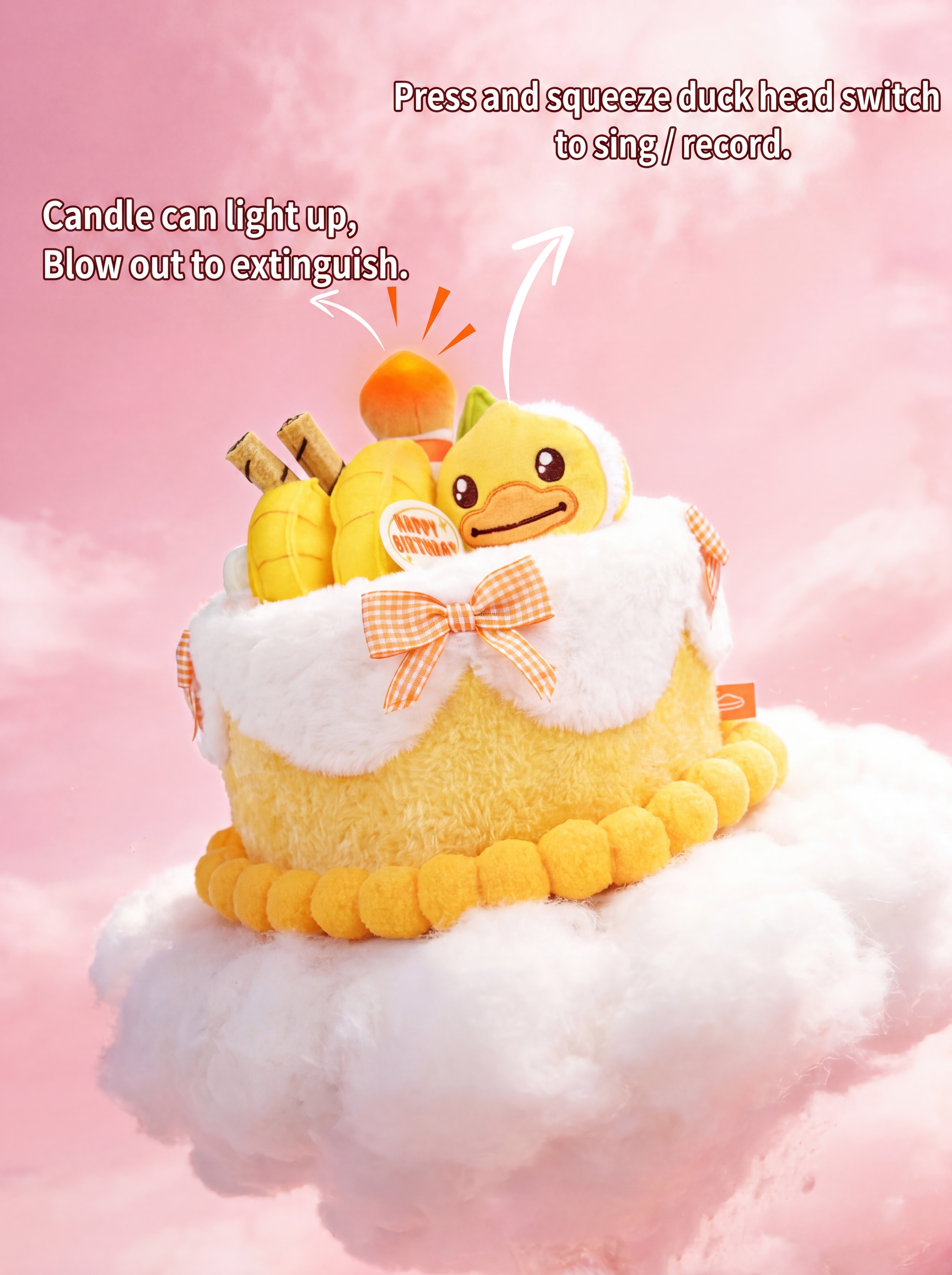 B Duck 20th Anniversary  Series Plush Birthday Cake