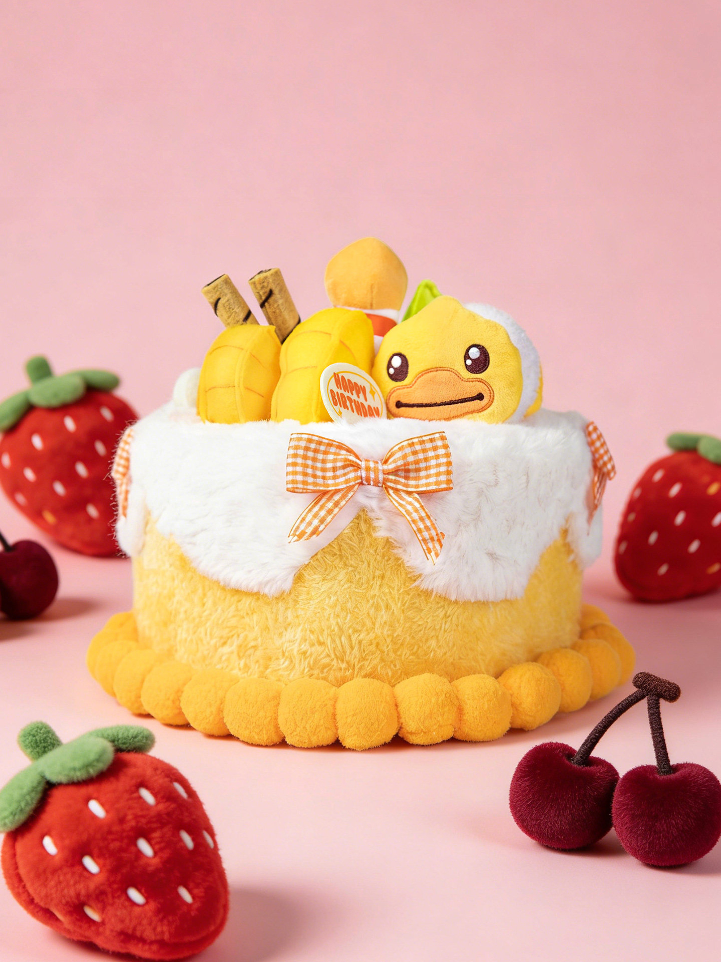 B Duck 20th Anniversary  Series Plush Birthday Cake
