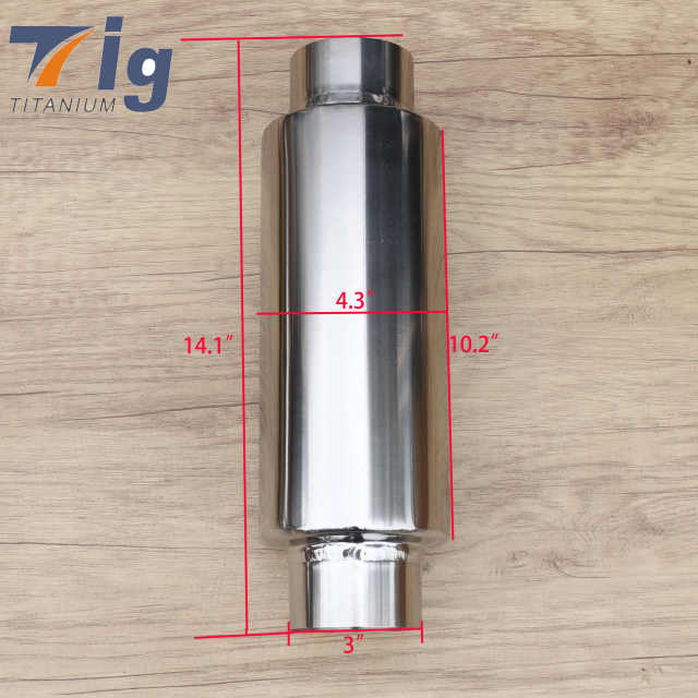 Titanium Universal Mufflers with Exhaust Tip 3inch inlet
