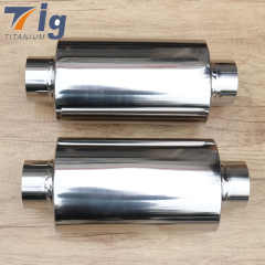 Customize Universal Exhaust System Muffler Oval 3" Titanium Low Profile Oval Muffler