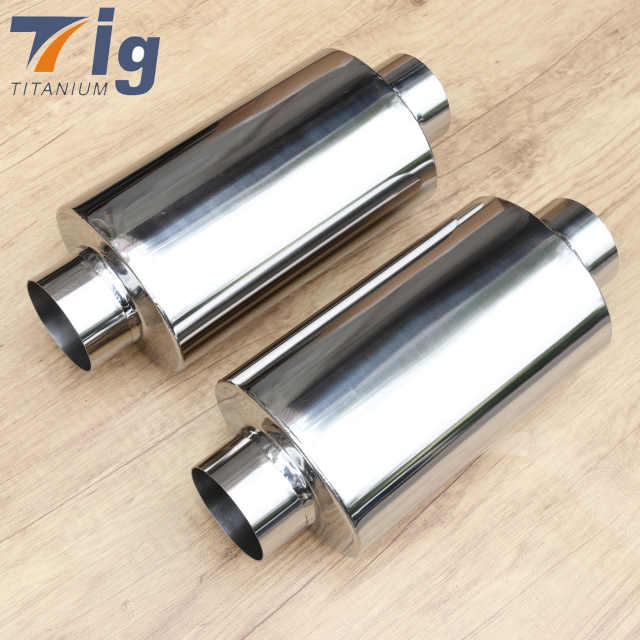 Customize Universal Exhaust System Muffler Oval 3" Titanium Low Profile Oval Muffler