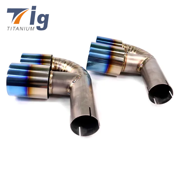 Titanium tips for Porsche 911 997 Carrera C2 C4 05-08 Muffler Bypass Exhaust Quad Tips