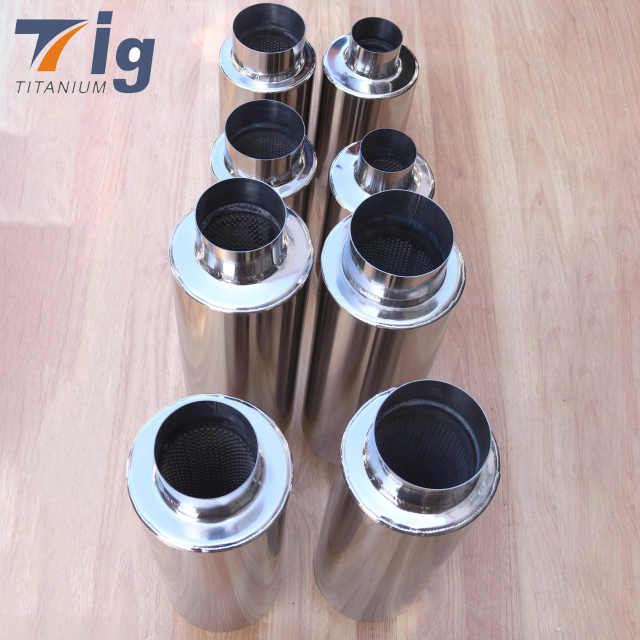 Fupower Titanium Exhaust Turndown Muffler 3.5" Inlet 3.5" Tip Universal customized