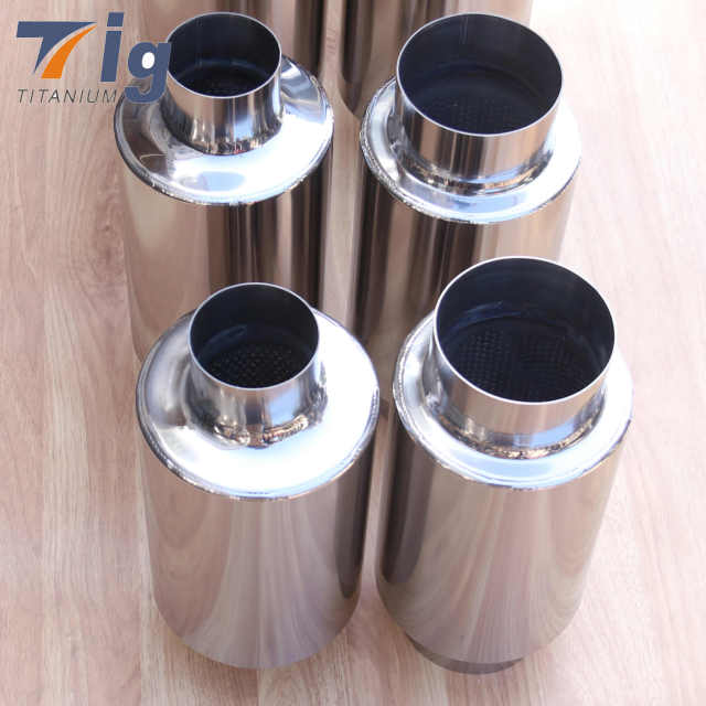 Titanium plated exhaust muffler 2.5" Customizable