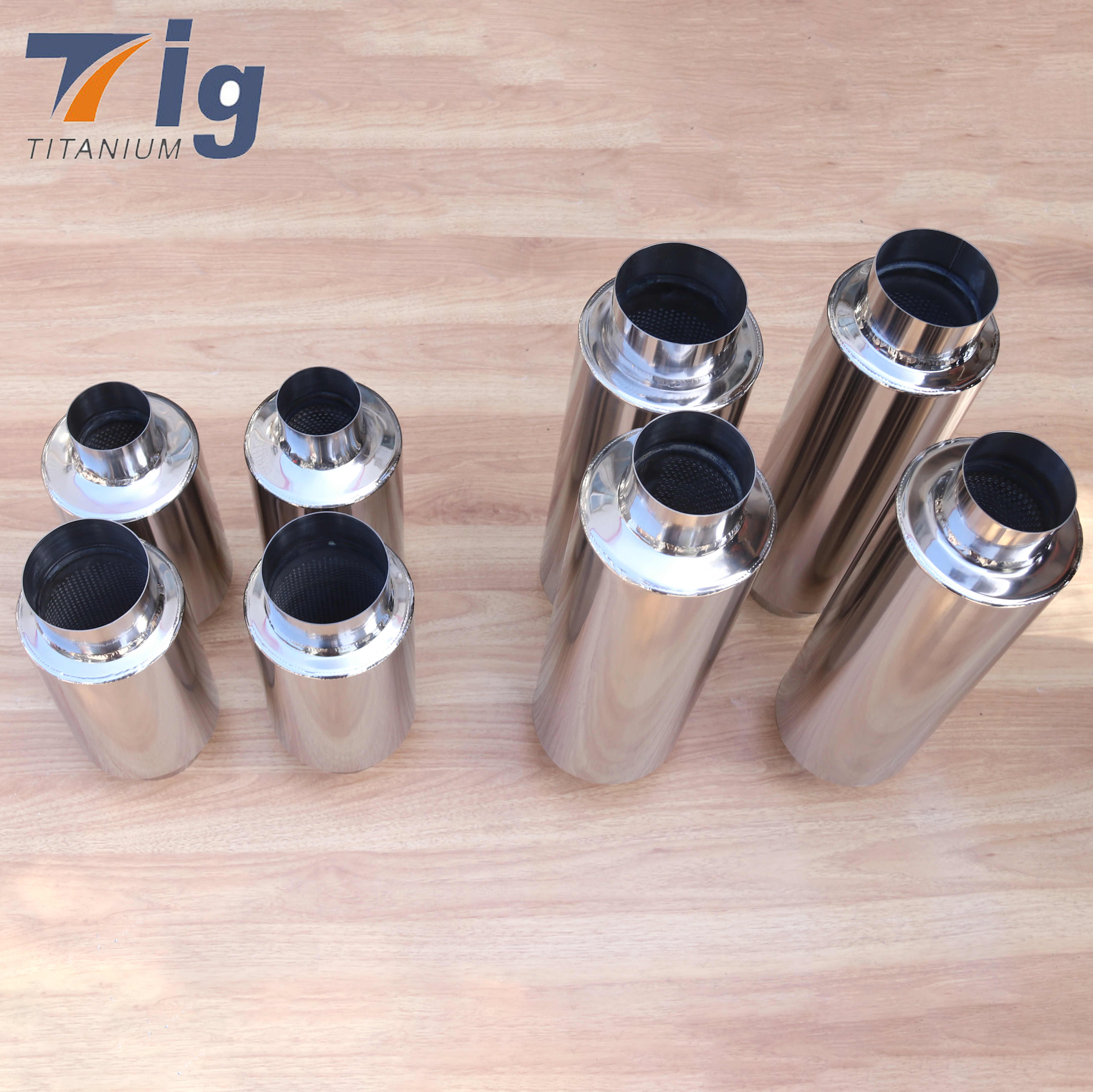 Titanium plated exhaust muffler 2.5" Customizable