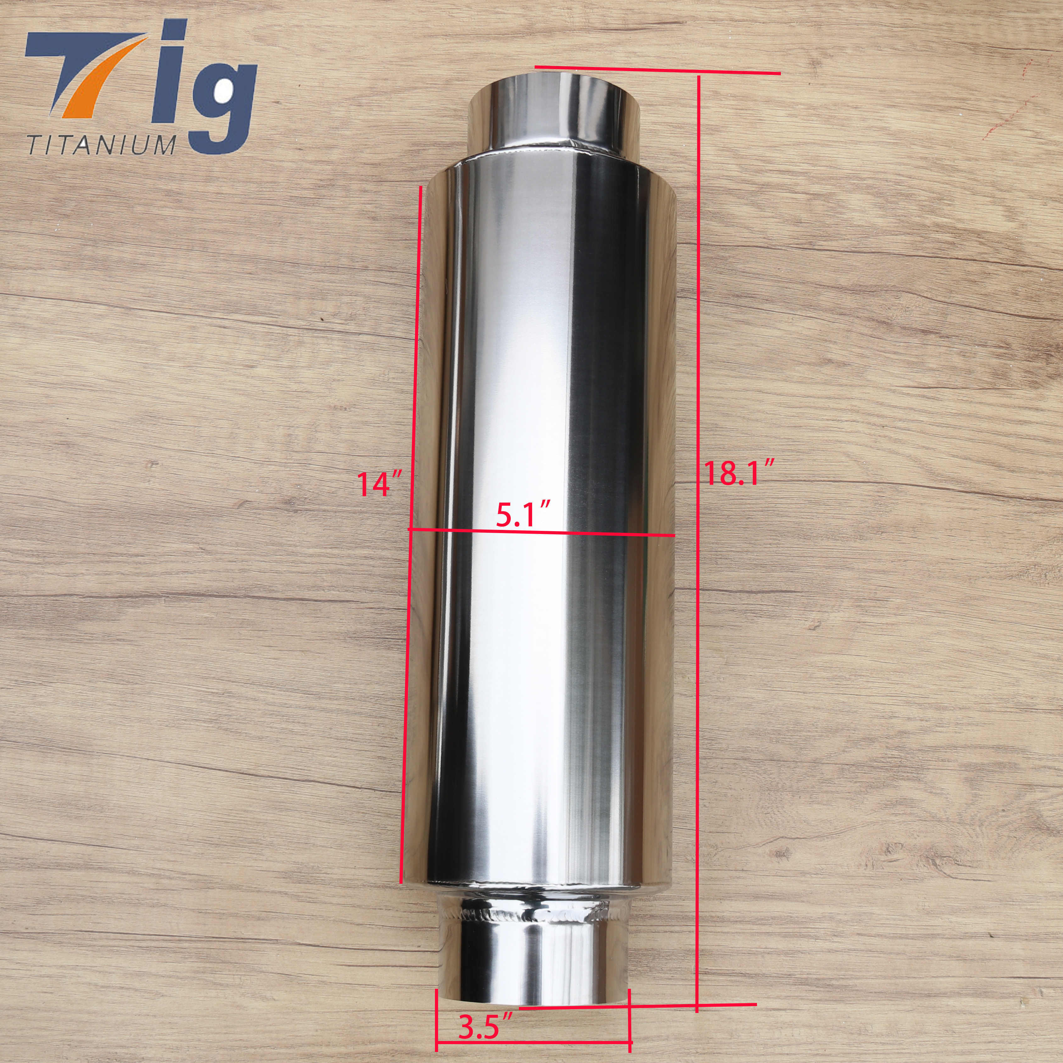 Fupower Titanium Exhaust Turndown Muffler 3.5" Inlet 3.5" Tip Universal customized