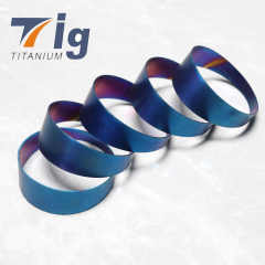 5" Titanium 1.2mm 1.5D Radius Pie Cuts Blue Colored (6pcs for 90* bend)