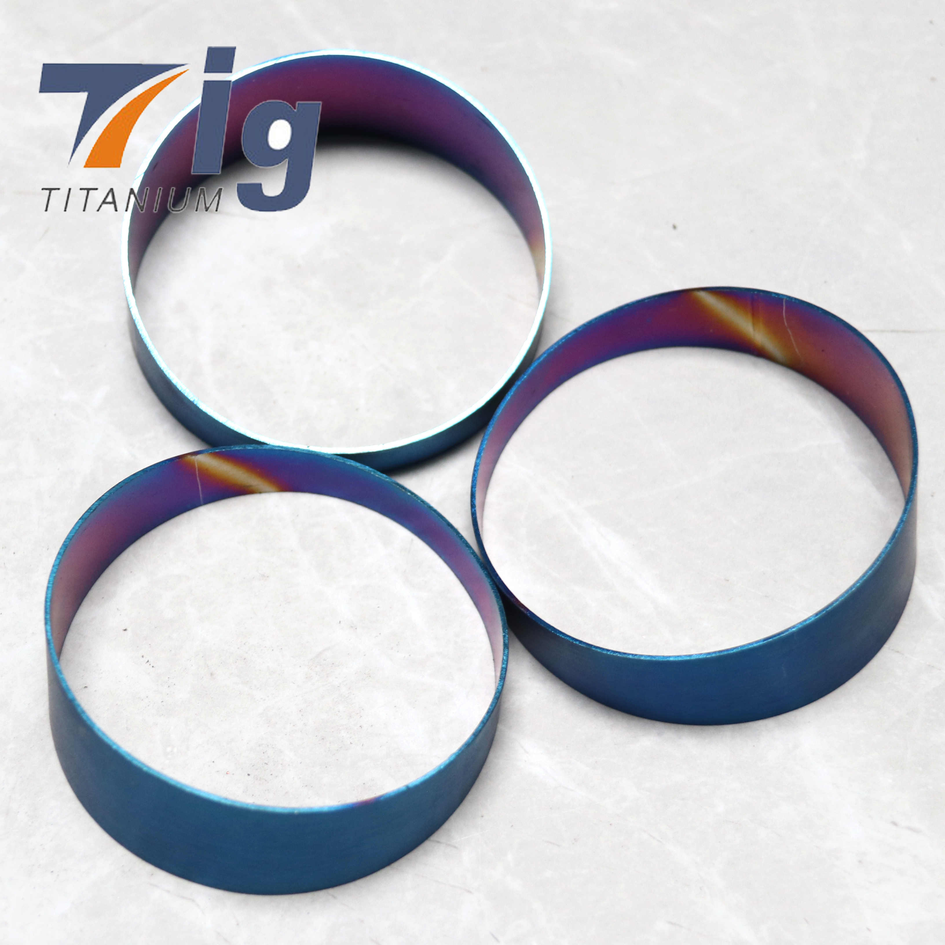 1.75" Titanium 1.5D Radius Blue Colored 1.0mm Pie Cuts (6pcs for 90* bend)