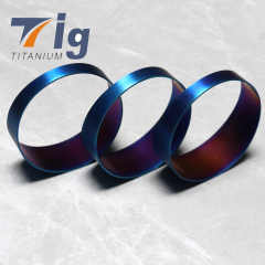 1.75" Titanium 1.5D Radius Blue Colored 1.0mm Pie Cuts (6pcs for 90* bend)