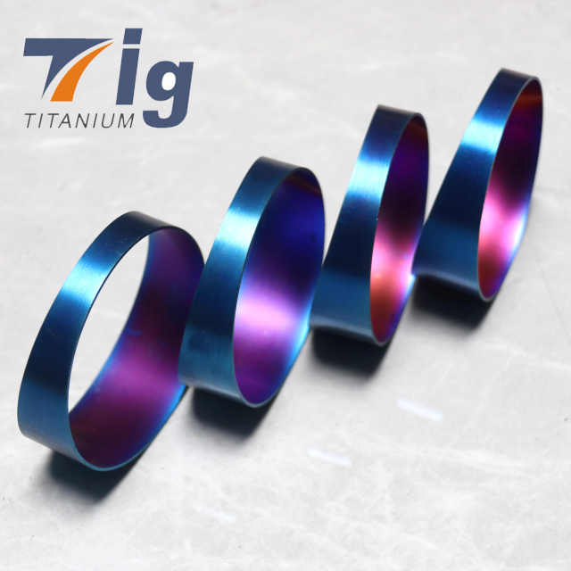 5" Titanium 1.2mm 1.5D Radius Pie Cuts Blue Colored (6pcs for 90* bend)