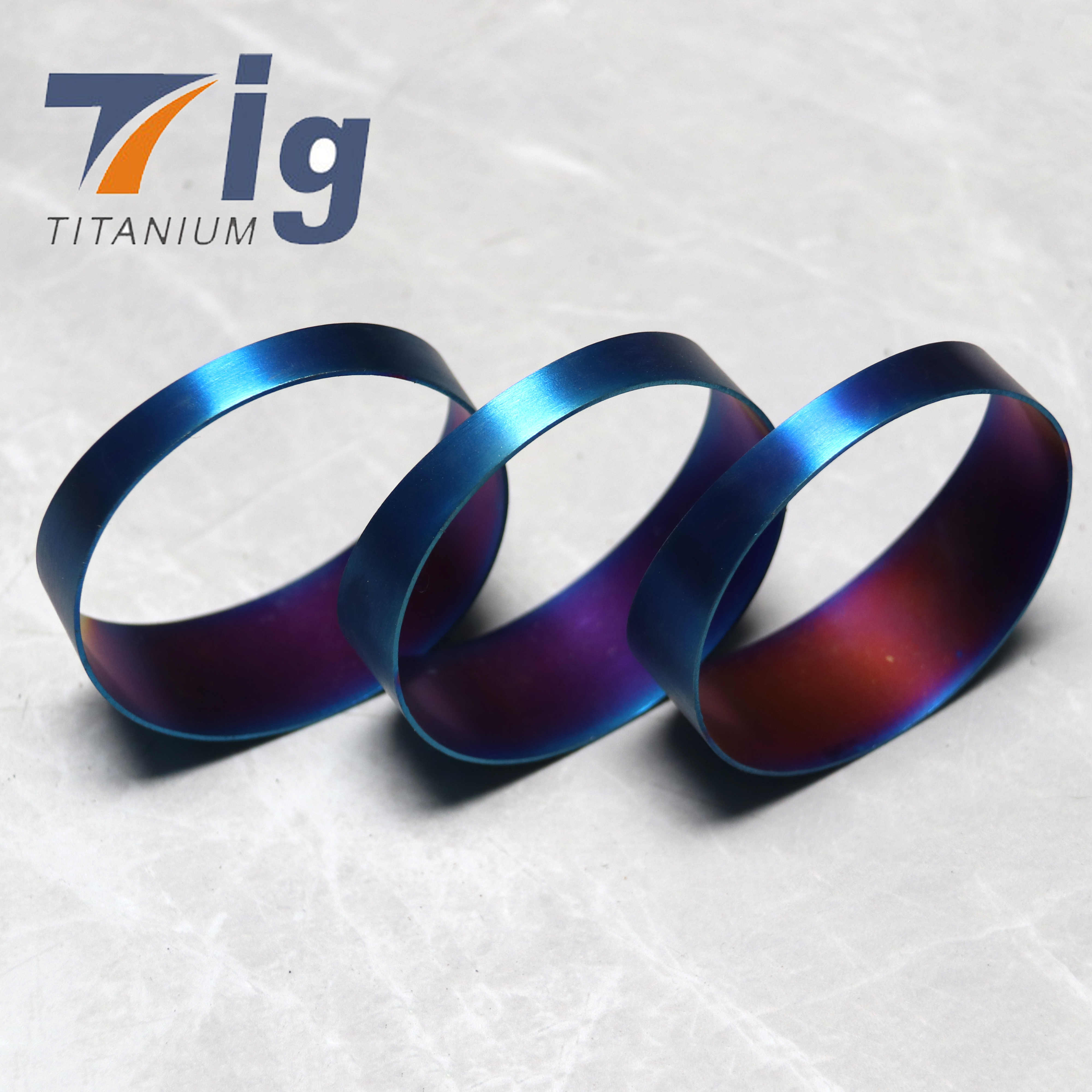 1.75" 1.0mm Pie Cuts 1D Radius Blue Colored (6pcs for 90* bend) Titanium