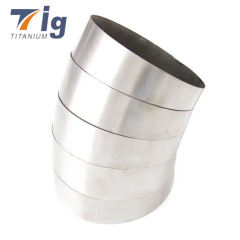 5" 1.2mm Titanium Pie Cuts Brushed finish 1.5D Bend 5 pieces 45* bend