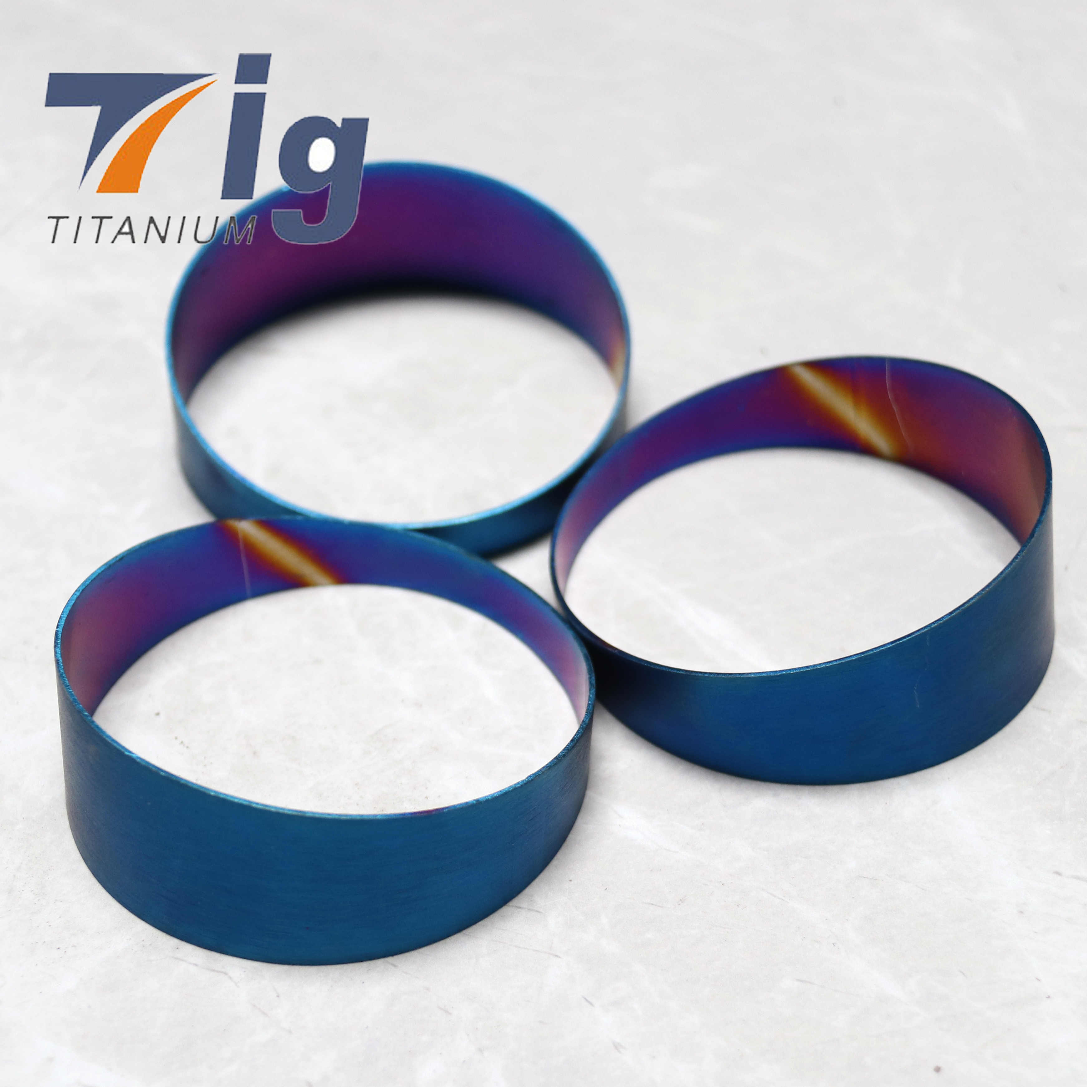 3" Pie Cuts 1D Radius Blue Colored (6pcs for 90* bend) 1.0mm Titanium