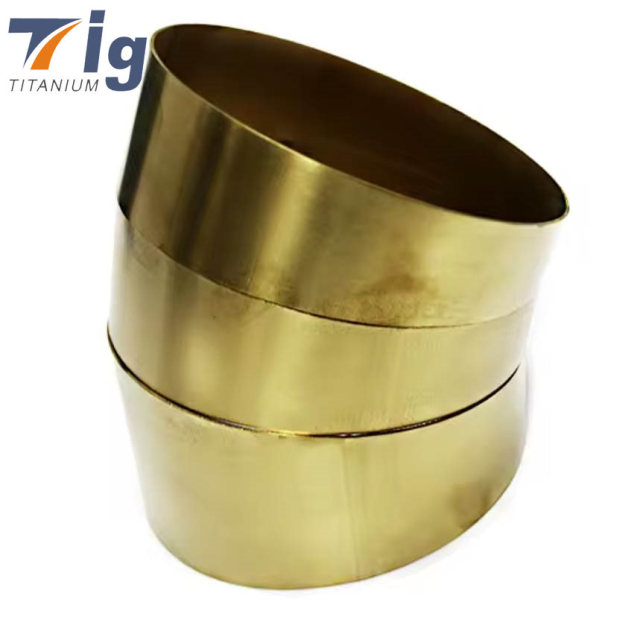 1.75" 3" 4" 1.5D Radius 1.0mm Titanium Pie Cuts golden Colored(6pcs for 90* bend)
