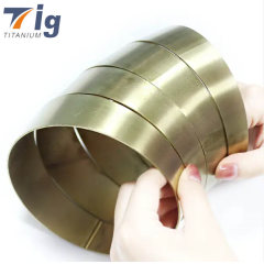 Titanium 5" 1.5D Radius 1.2mm Pie Cuts  golden Colored(6pcs for 90* bend)