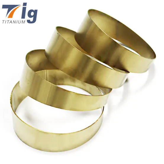 1.75" 3" 4" Titanium golden Colored 1.0mm Pie Cuts 1.0D Radius (6pcs for 90* bend)