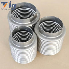 custom 1.75" 2.5" 3" 3.5" 4" Titanium corrugated pipe couplings bellow air suspension flex Joint bellows