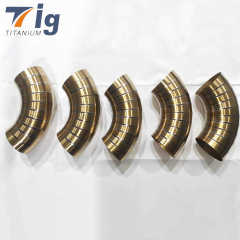 1D Radius golden Colored Pre-welded Pie Cuts Titanium 5" 1.2mm