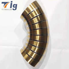 1.75" 3" 4" Titanium Radius Lobster burnt golden Pie Cut Bend - 6pcs 90 Degree Pre-welded elbow