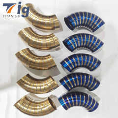 1.75" 3" 4" Titanium Radius Lobster burnt golden Pie Cut Bend - 6pcs 90 Degree Pre-welded elbow