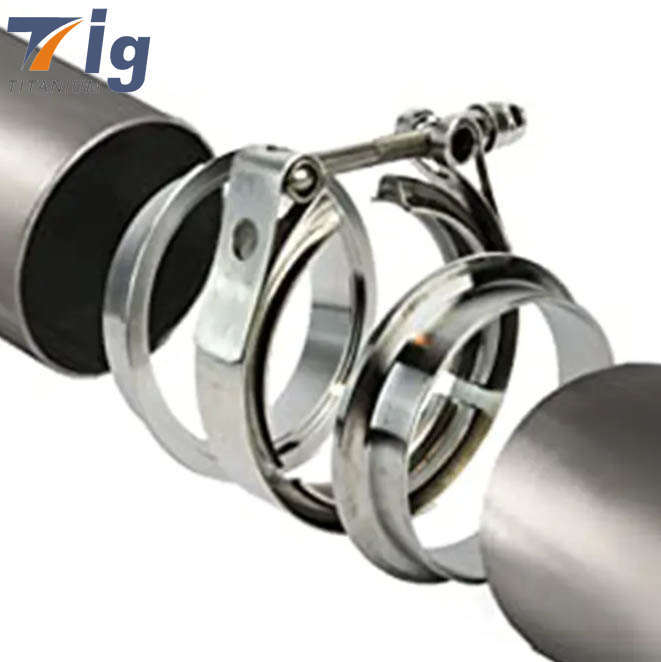 Titanium T6 Flange divided flange exhaust pipe single air hole