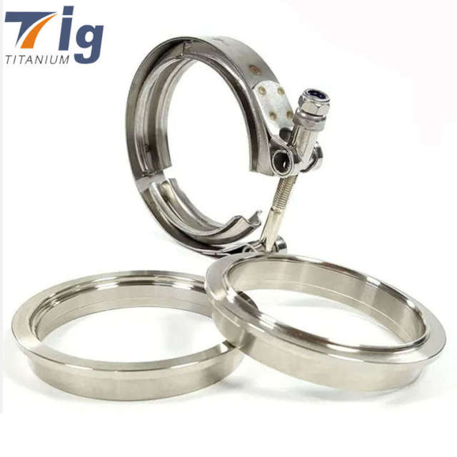 Titanium T6 Flange divided flange exhaust pipe single air hole