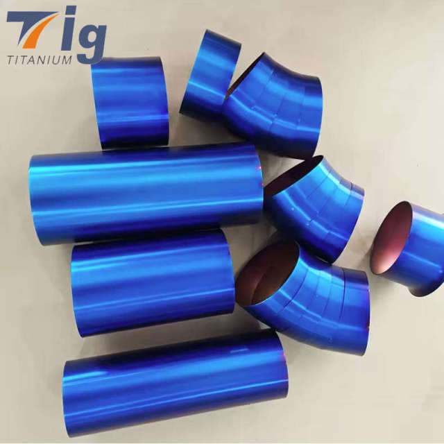 1.75" 3" 4" 1.0 mm Wall Titanium Straights Pipe blue colored 12'' Long