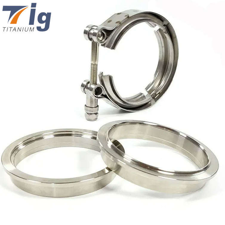 Titanium T6 Flange divided flange exhaust pipe single air hole