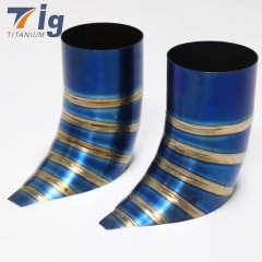 2" 2.5" 3" 4" Brushed blue burnt Titanium 1.5D 1.0mm tear drop cut