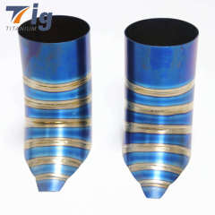 Titanium Brushed tear drop cut 2" 2.5" 3" 4" blue burnt 1.5D 1.0mm