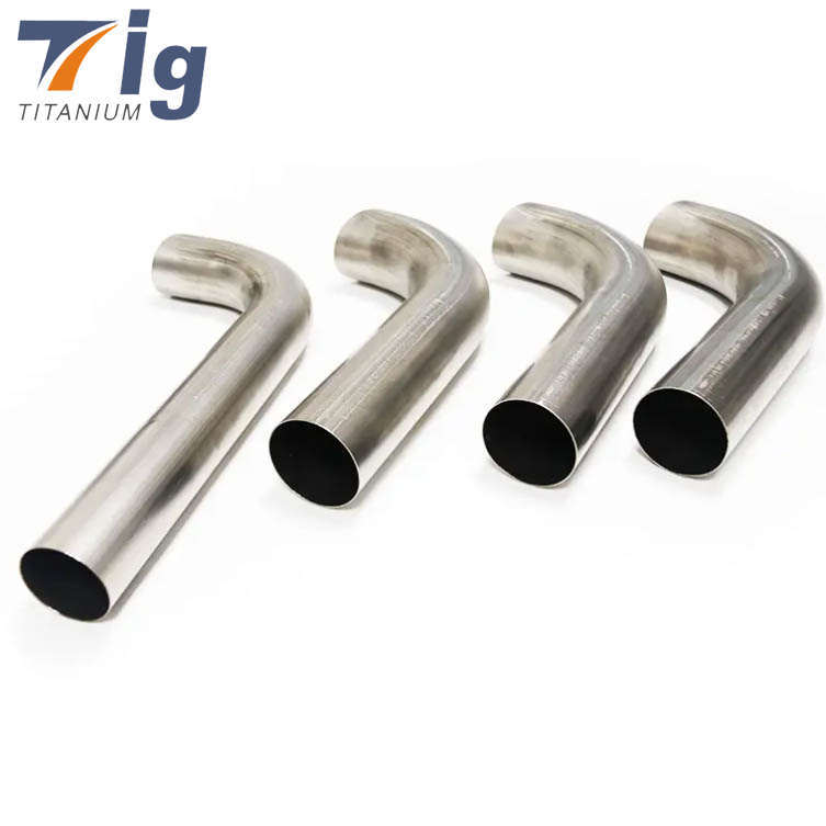 2.5" 3" 3.5" 4" Titanium mandrel pipe 45 degree 1.2mm thick 1.5D radius Brushed