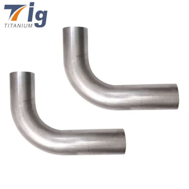 Brushed 2.5" 3" 3.5" 4" Titanium Mandrel Bends 1.2mm thick 1.5D radius 90* bend