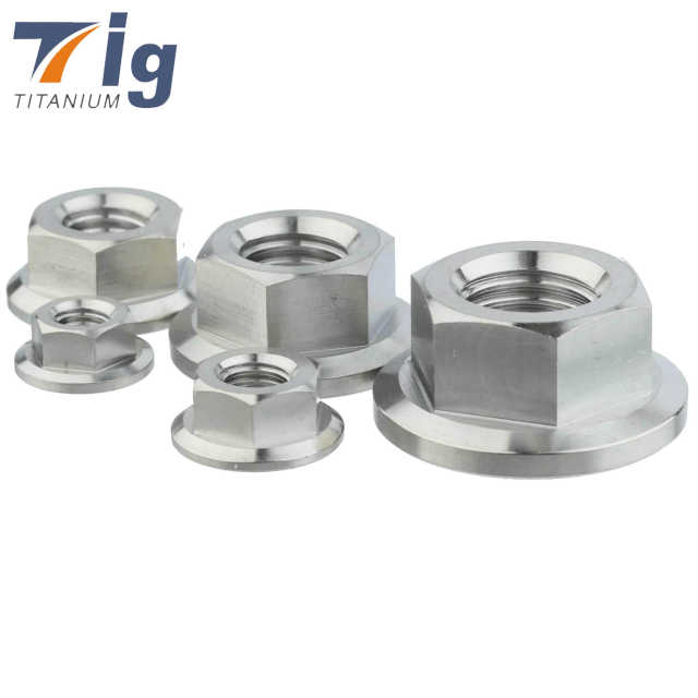 Titanium M6 M8 M10 Hexagon Flange Nut Hex Flanged Nut