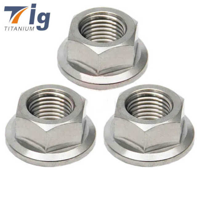 TITST M8 M10 M6 Titanium full nuts Titanium Nylon Flanged Bi-Hex Nut