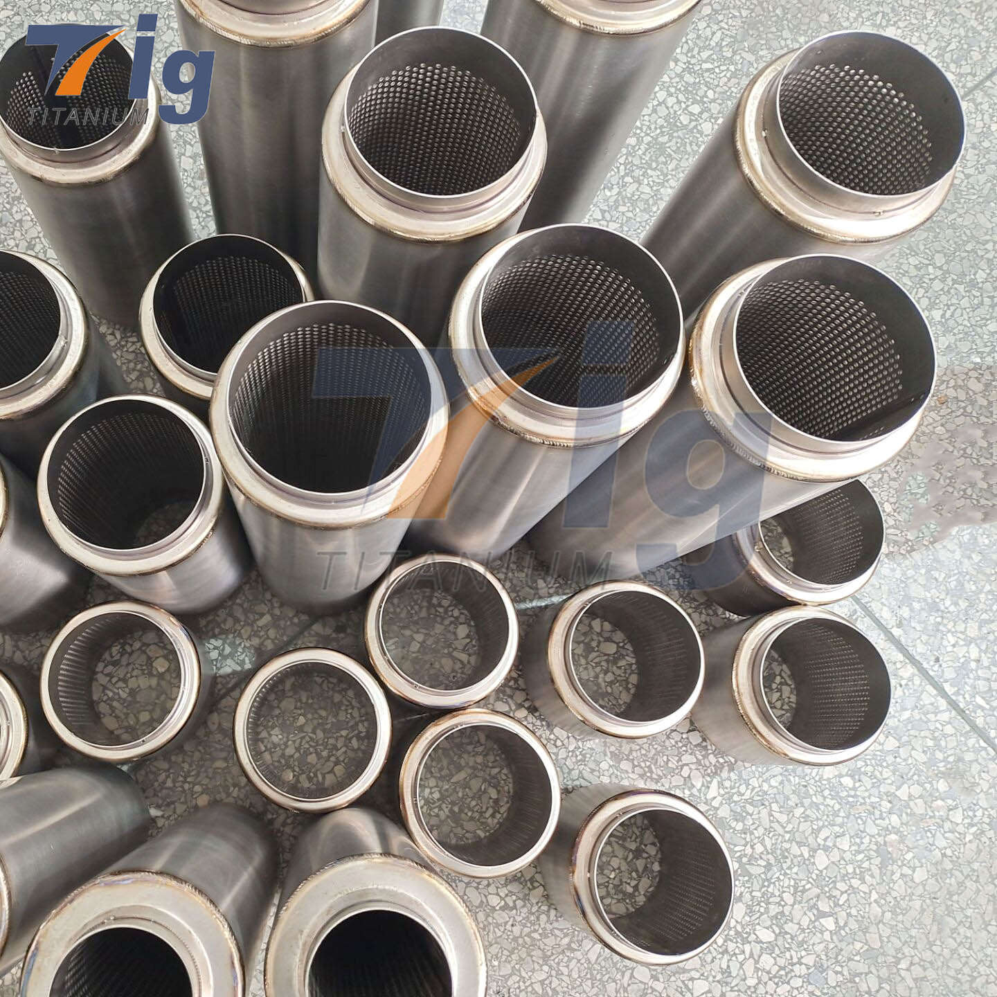 Titanium 2.5" to 4" custom Brushed Finish Mufflers