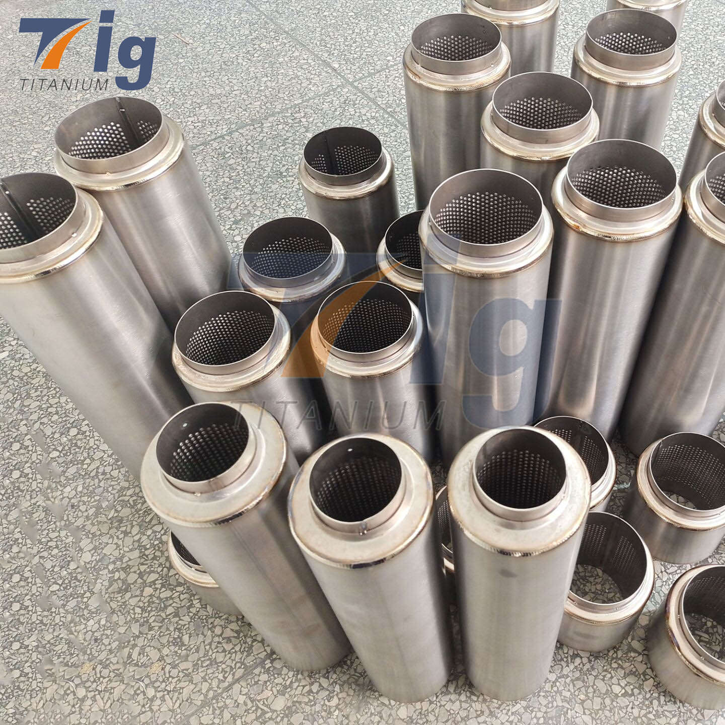 Titanium 2.5" to 4" custom Brushed Finish Mufflers