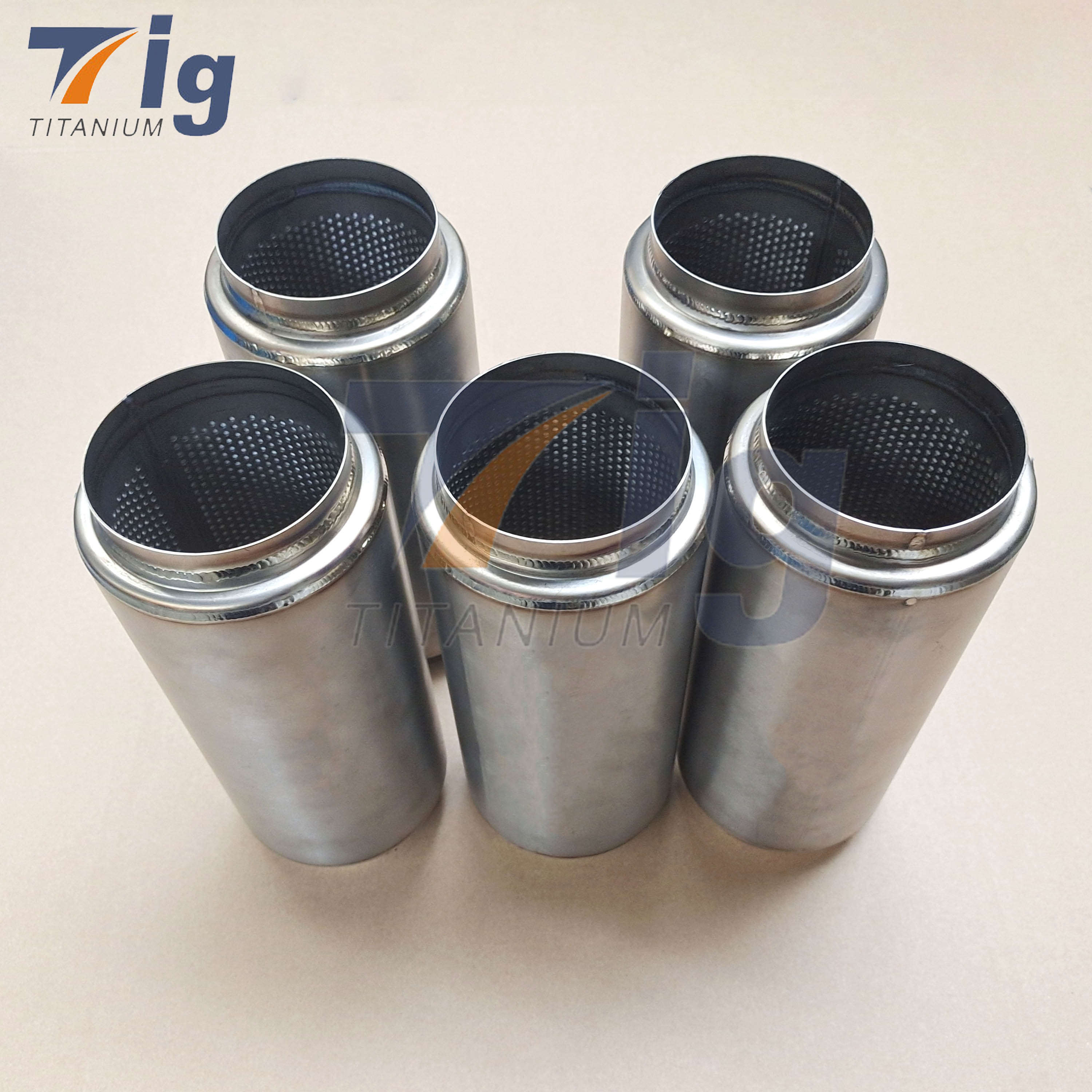 Universal Titanium Mufflers 2.5"/3"/3.5"/4" polishing Finish