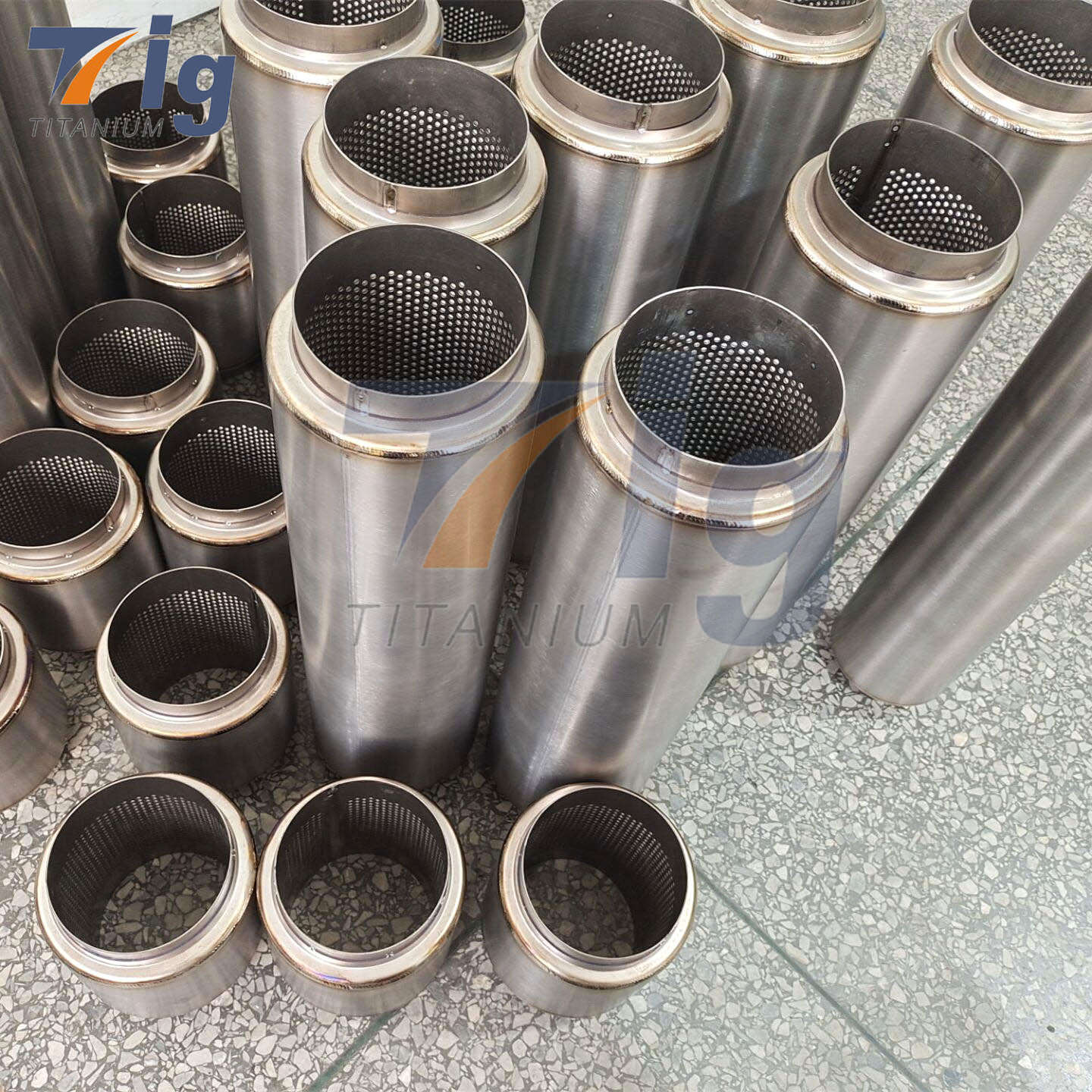 Titanium 2.5" to 4" custom Brushed Finish Mufflers