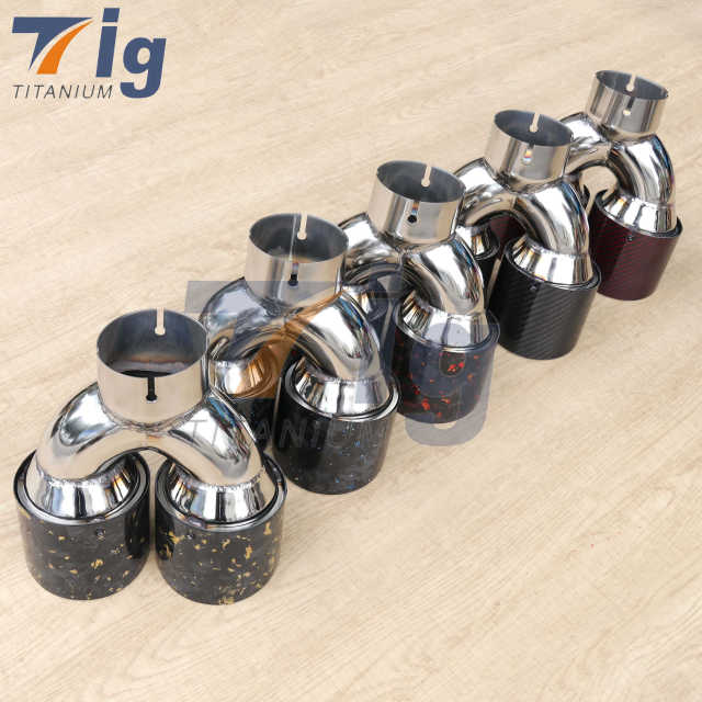 Universal 3.0inch exhaust carbon dual tips