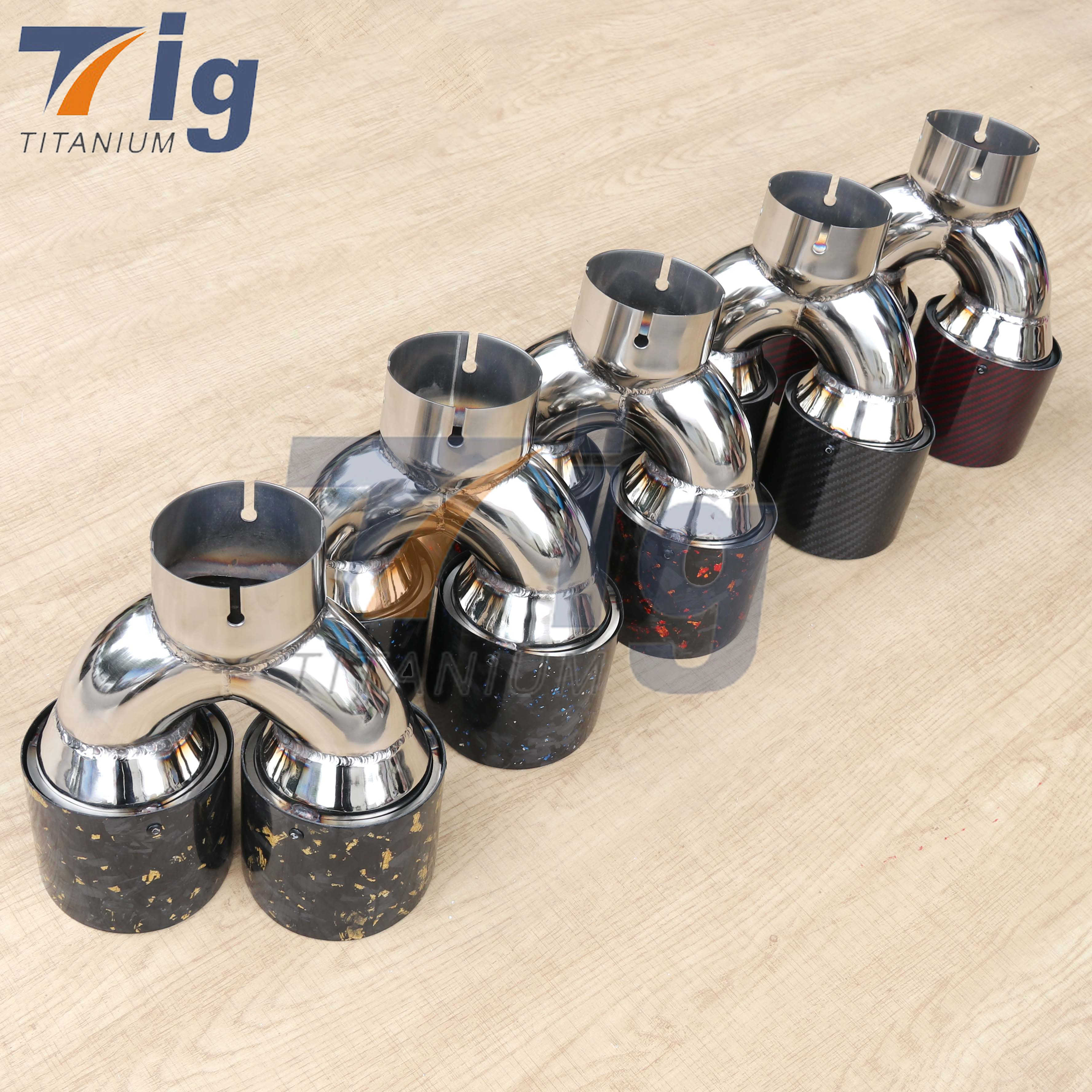 Universal 2.5inch exhaust carbon dual tips