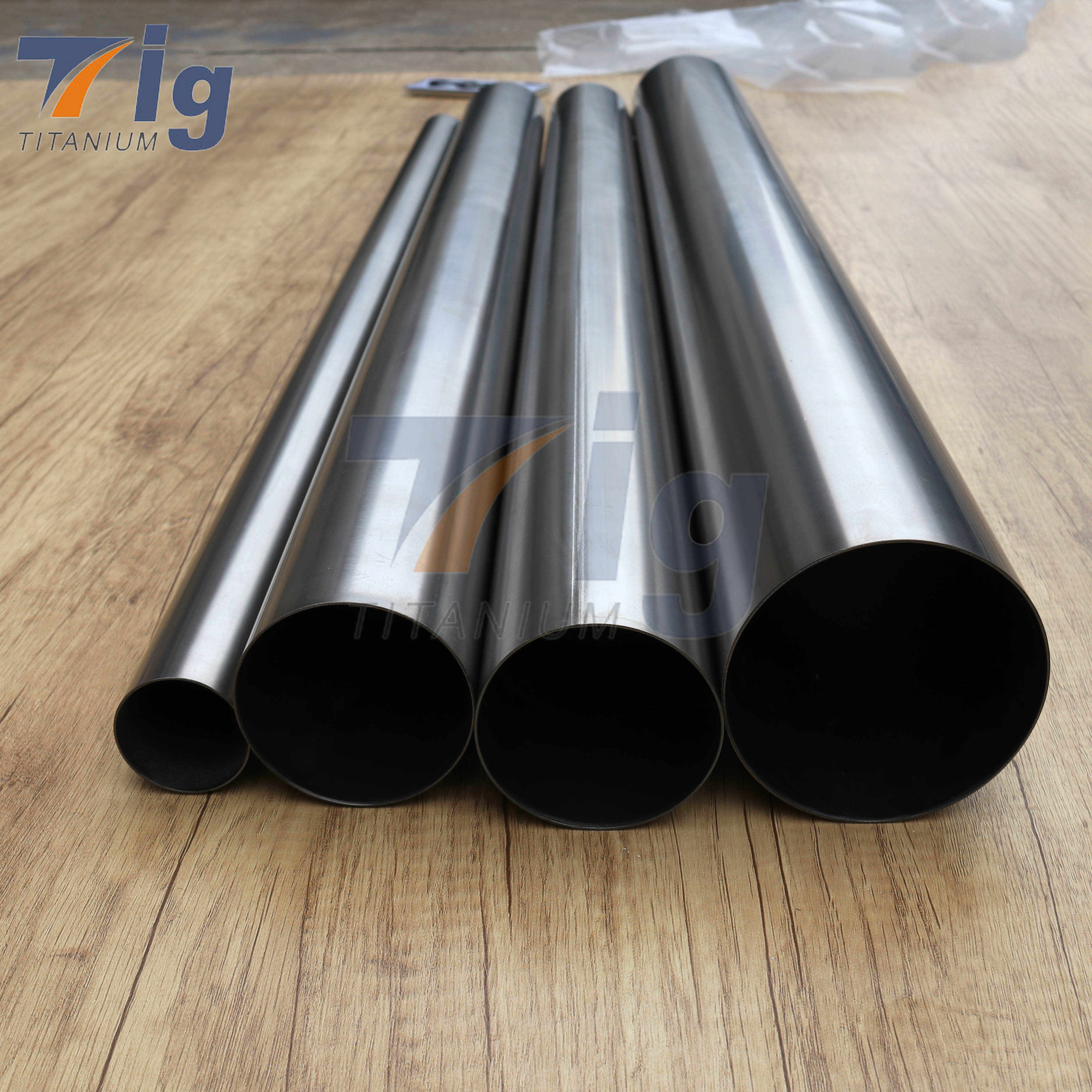 Custom 1.0 mm/1.2mm Wall Titanium Straights Pipe brushed/polished/baking blue 1meter long